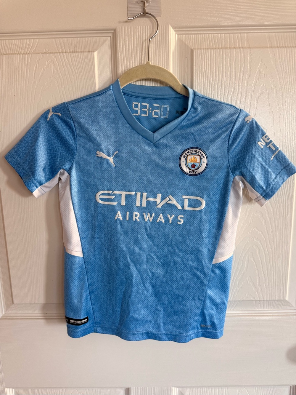 Puma Manchester City Kids Jersey in Sky Blue and White